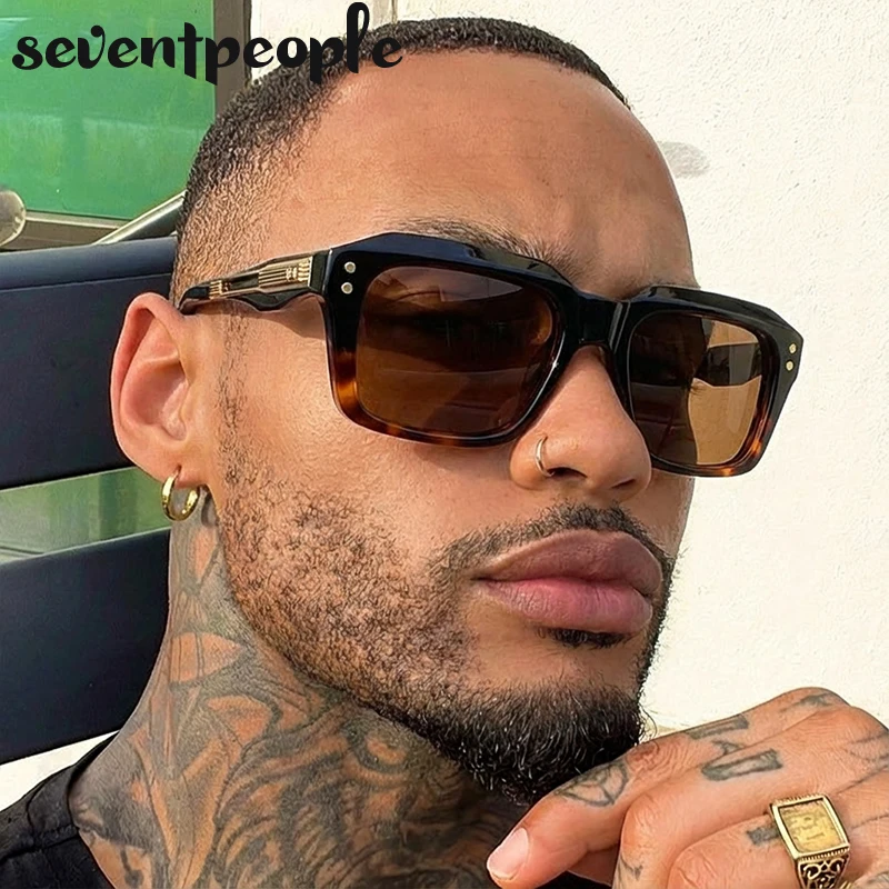 

Polarized Square Punk Sunglasses Men 2025 Luxury Brand Vintage Steampunk Photochromic Sun Glasses Classic Driving Shades UV400