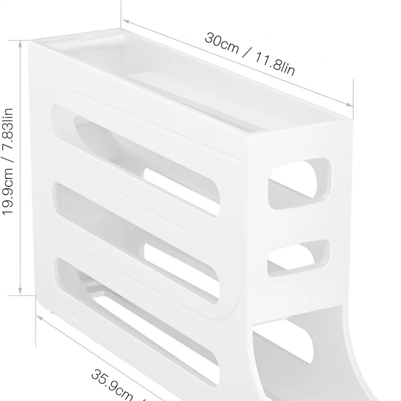 Automatic Rolling Egg Storage Device, Refrigerator Storage Box, Space-Saving Refrigerator Egg Rack, Can Accommodate 28 Egg Stora