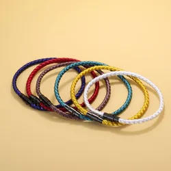 Simple Style Luck Red Keel Rope Bracelet Men Women 9 Colors Magnet Buckle Outdoor Cool Biker Charm Braslet Friendship Braclet