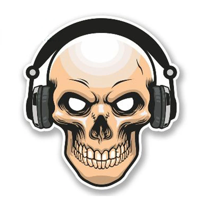 

Car Sticker with Headphones Vinyl Sticker Laptop Travel Luggage Waterproof Car Accessories