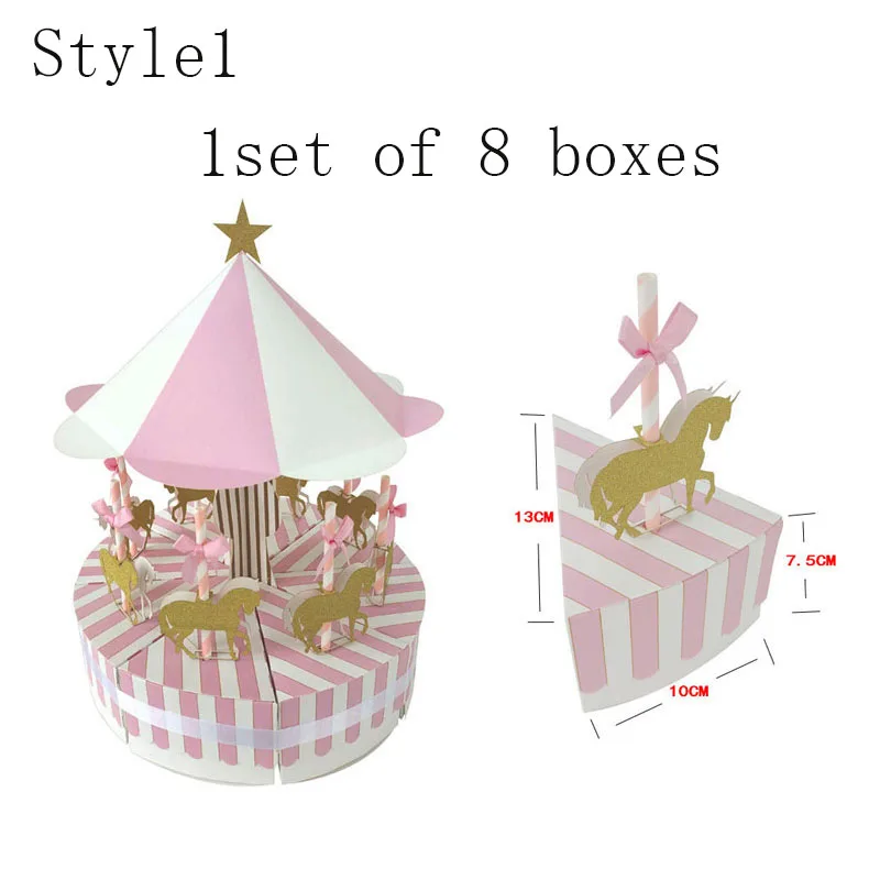 1Pc Carousel Candy Box for Party Gift Birthday Decoration Party Decorations Wedding Favors And Gift