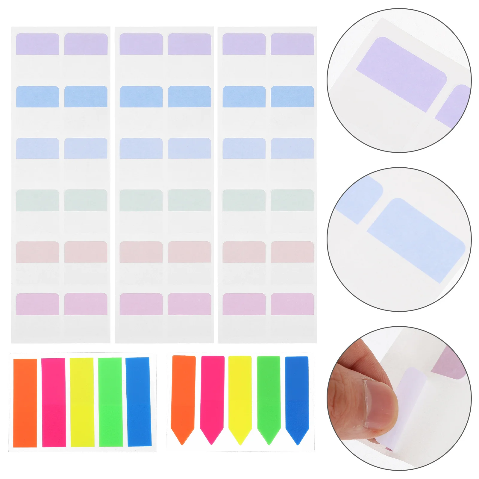 

640Pcs Page Markers Sticky Tabs for Notebook Writable Page Flags Notes Stickers for Office School Reading Notes Stickers