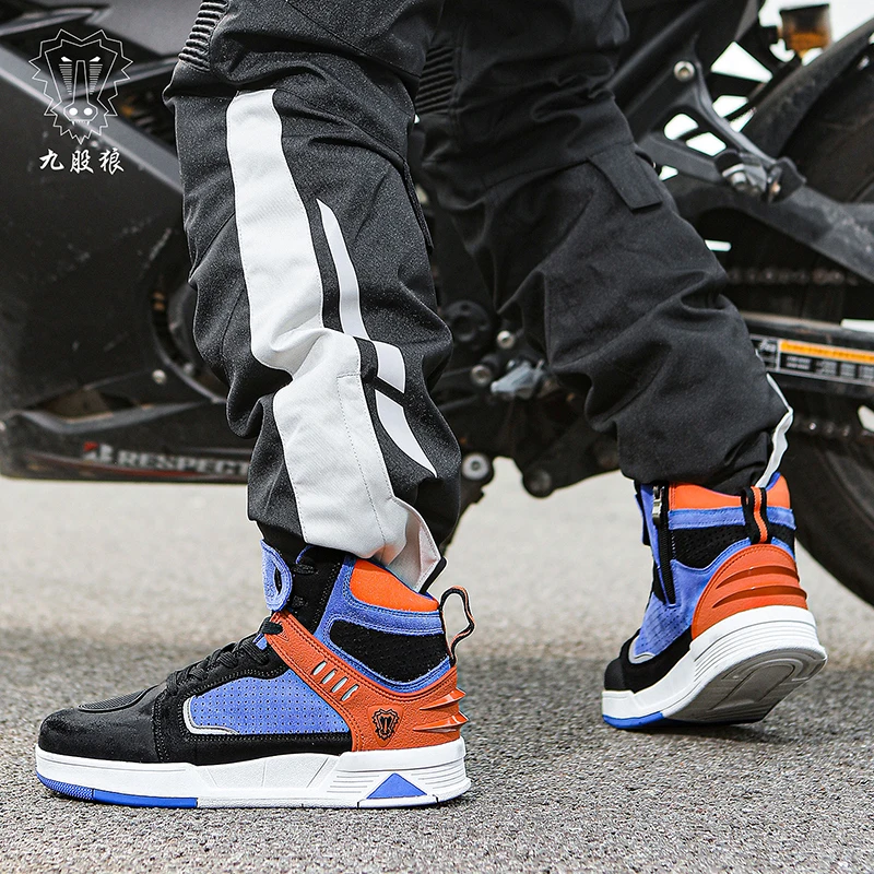 أحذية واقية للدراجات النارية للرجال للفصول الأربعة، أحذية ركوب الدراجات على الطرق الوعرة قابلة للتنفس، أحذية ركوب الدراجات في الهواء الطلق #6