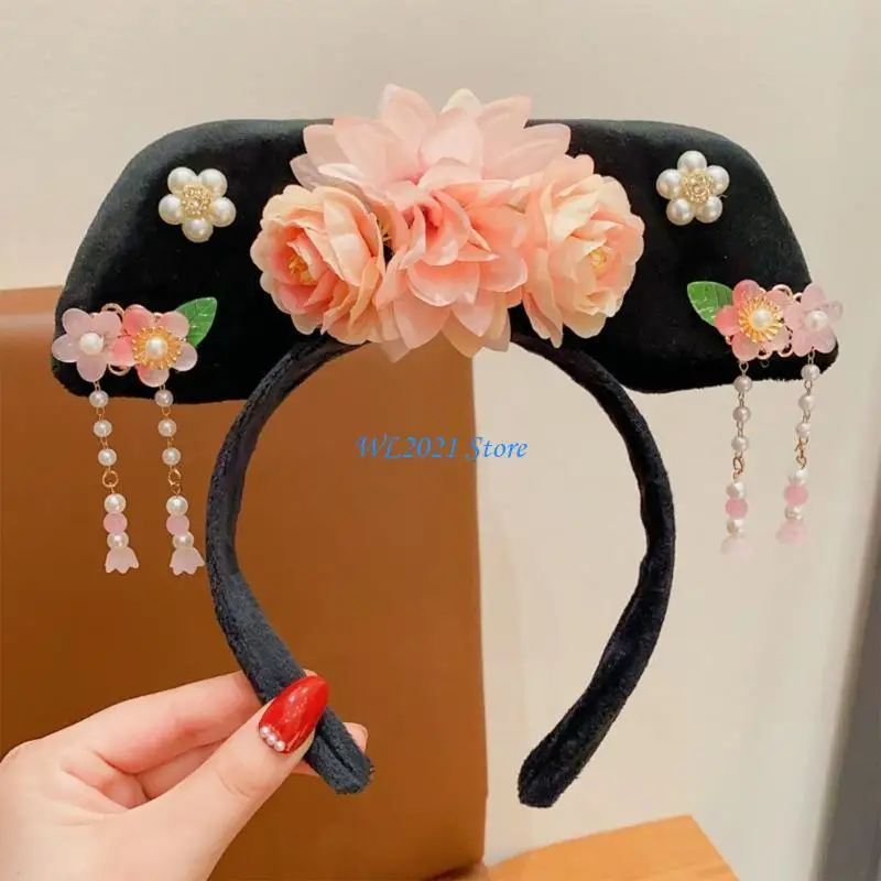 

G5GC Stage Headbands Cosplay Chinese Princess Traditional Costume Headwear Qitou