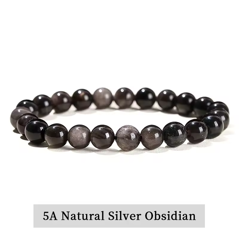 JD Natural Stone Beads Bracelet Amethyst Tiger Eye Crystal Quartz Agate Gem Beads Bangles Women Men Reiki Healling Jewelry Gift - Image 19