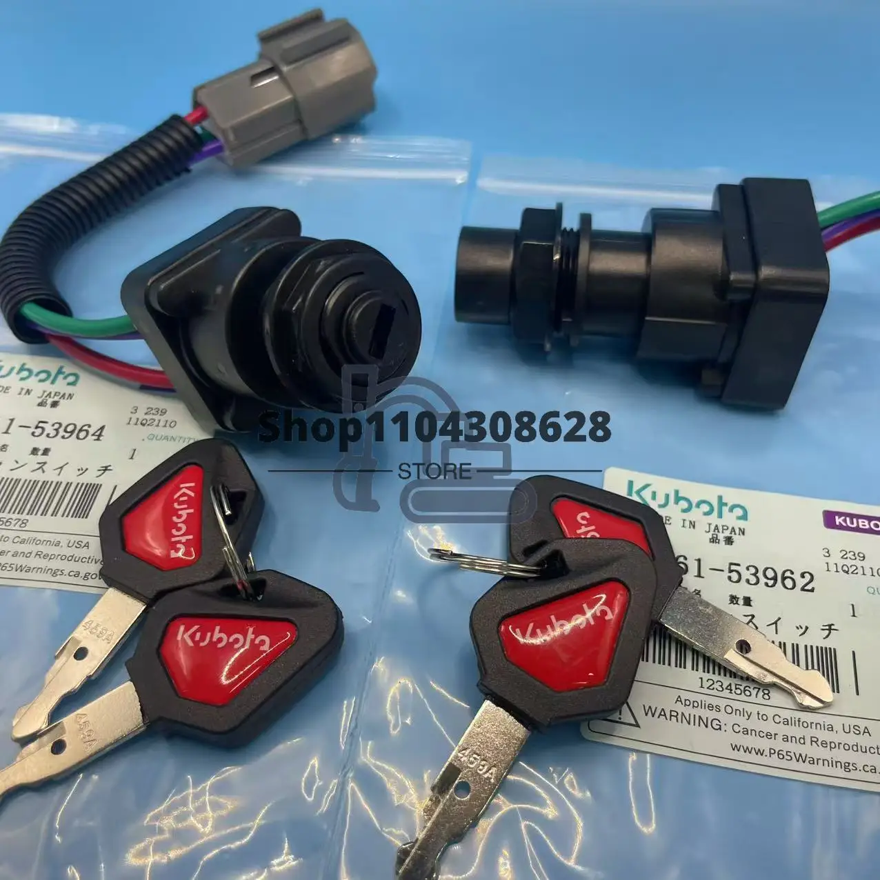 Ignition Switch RC411-53964 RC461-53962 for Kubota Excavator KX41 KX71 KX080 KX91 KX121 U15 U35 U45 U55 U17 KX161 KX101 U48 -3
