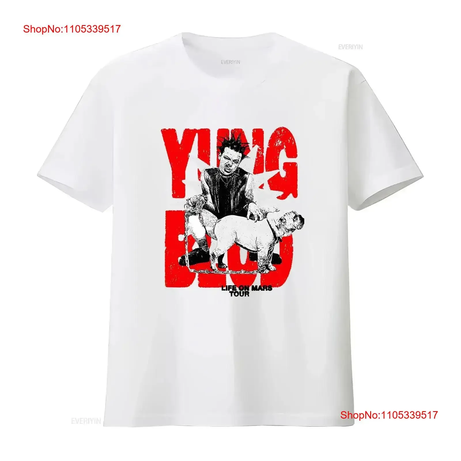 yungblud life on mars tour T Shirt vintage Washed Casual Soft Breathable homme fashion streetwear Stylish vintage Washed