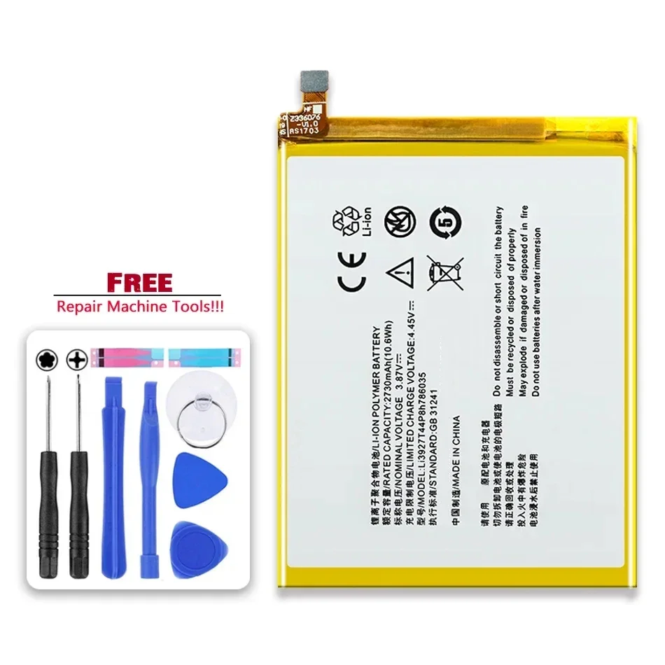 Replacement Battery Li3925T44P8h786035(2730mAh) For ZTE Blade V7 Z10 BA910 A910 A512 Xiaoxian 4 BV0701 Mobile Phone