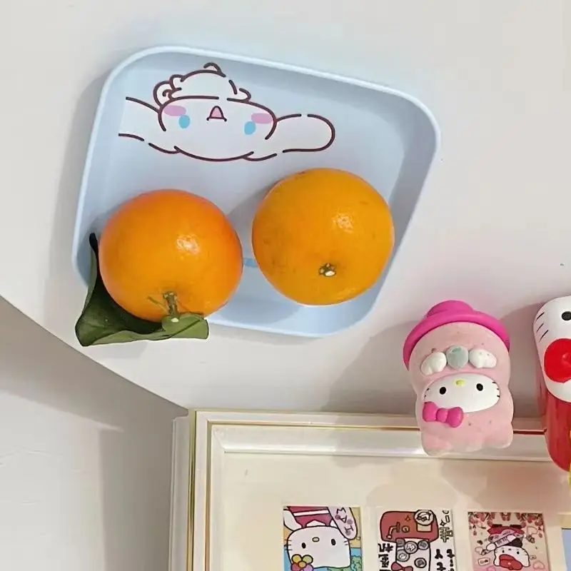 Japanese Cartoon Sanrio Kawaii Hello Kitty Creative Home Snack Plate Fruit Tray Home Storage Products