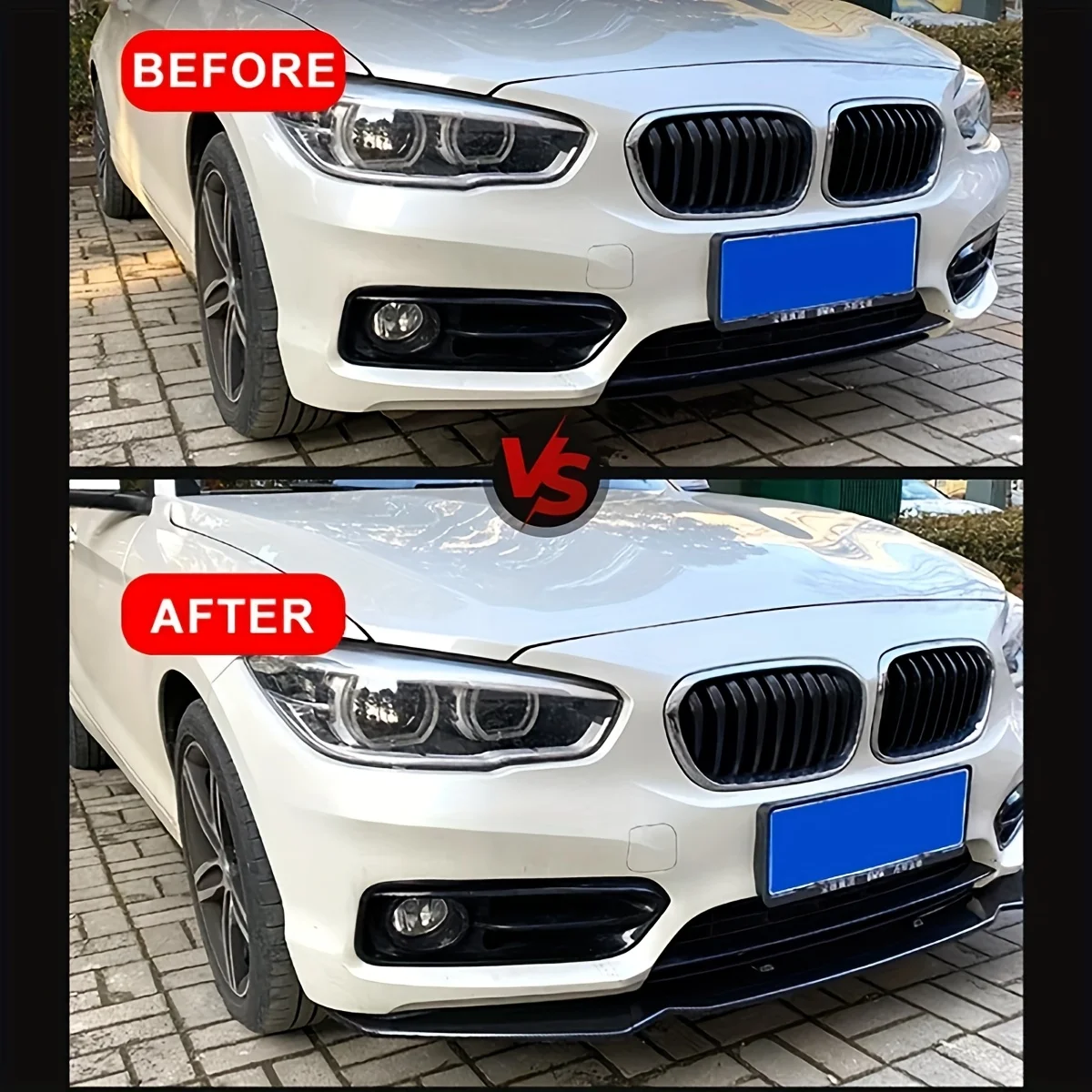For BMW F20 F21 1-Series 116i 118i 120i 2011-2019 Car Front Bumper Spoiler Lip Fit Sandard Bumper 3x Bumper Canard Lip Splitter