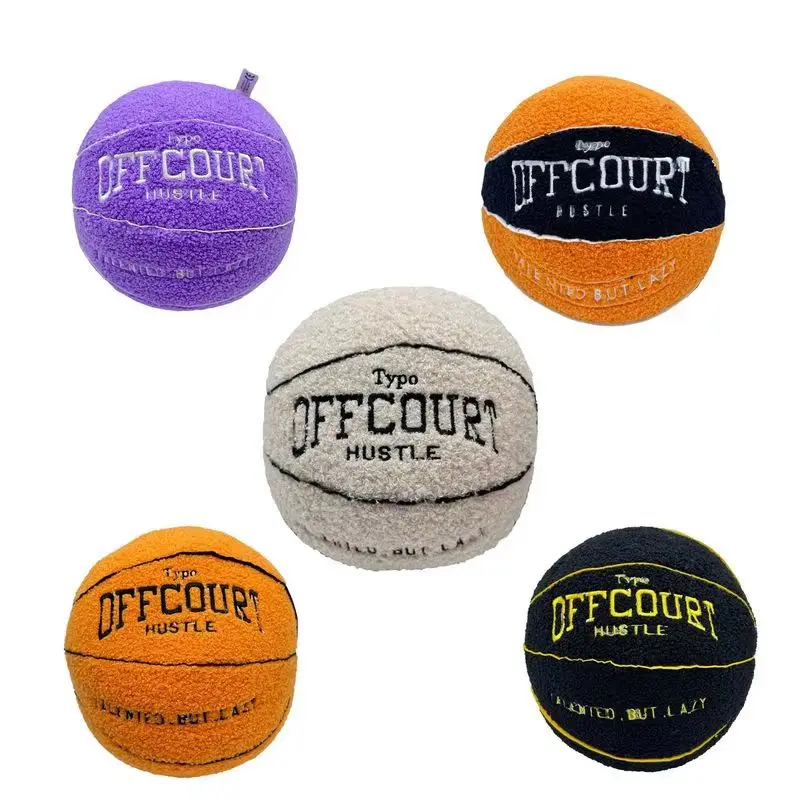 

Cute Basketball Pillow Plush Doll Soft Sports Fan Gift For Kids Huggable Decor For Bedroom & Game Room Boy's Gift
