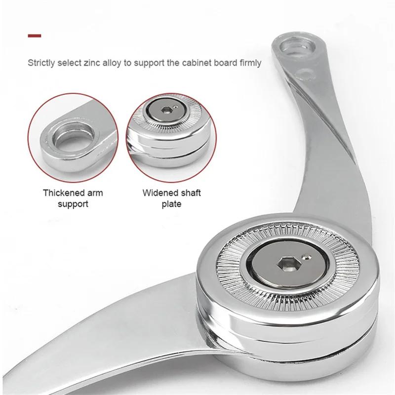 Bisagras hidráulicas de parada al azar para puerta de armario de cocina, bisagra pulida ajustable, herrajes de soporte para elevación de muebles