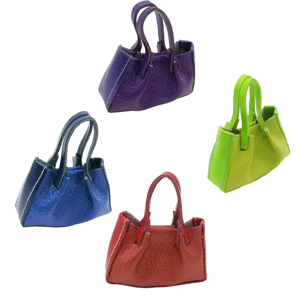 Accessori per vestire in miniatura per casa delle bambole 1/6 Borsa in pelle PU per action figure di bambole femminili