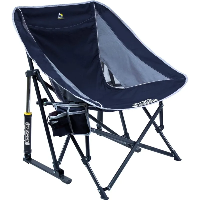 GCI Outdoor Rocker Camping Chair，Multiple color options，Pod Rocker，Indigo Blue