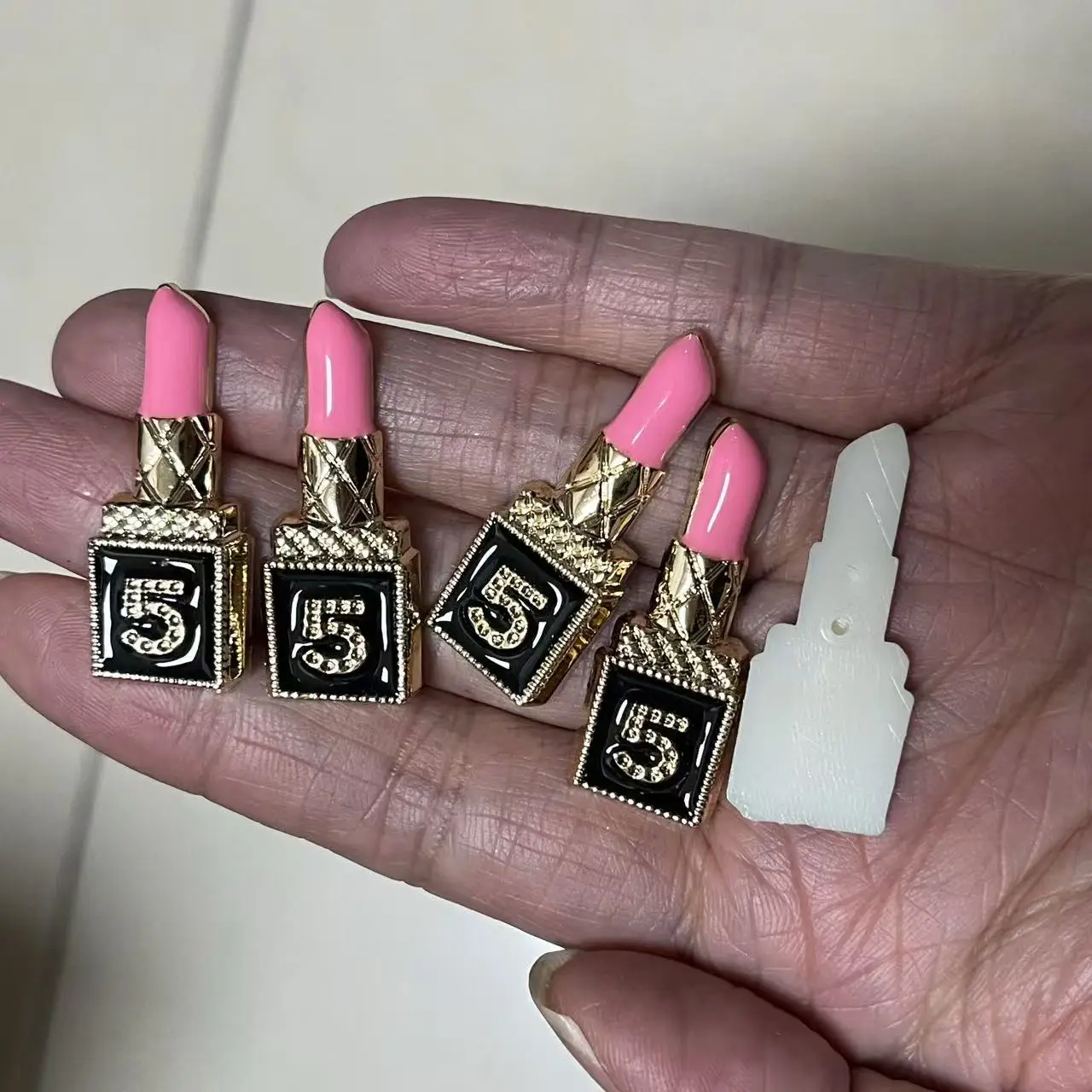 10PCS Resin Luxury Designer Bag Valentine's Day Lip Lipstick Junk Phone Case Ipadcase Decoration Charm Kawaii Diy Crafts