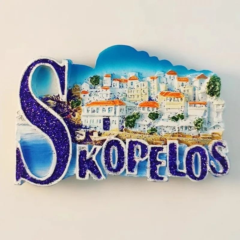 Greece Chalkidiki Fridge Stickers Hios Paralia Khalkidhiki Tinos Souvenirs Mykonos Island Kleftiko Beach Skopelos Fridge Magnets