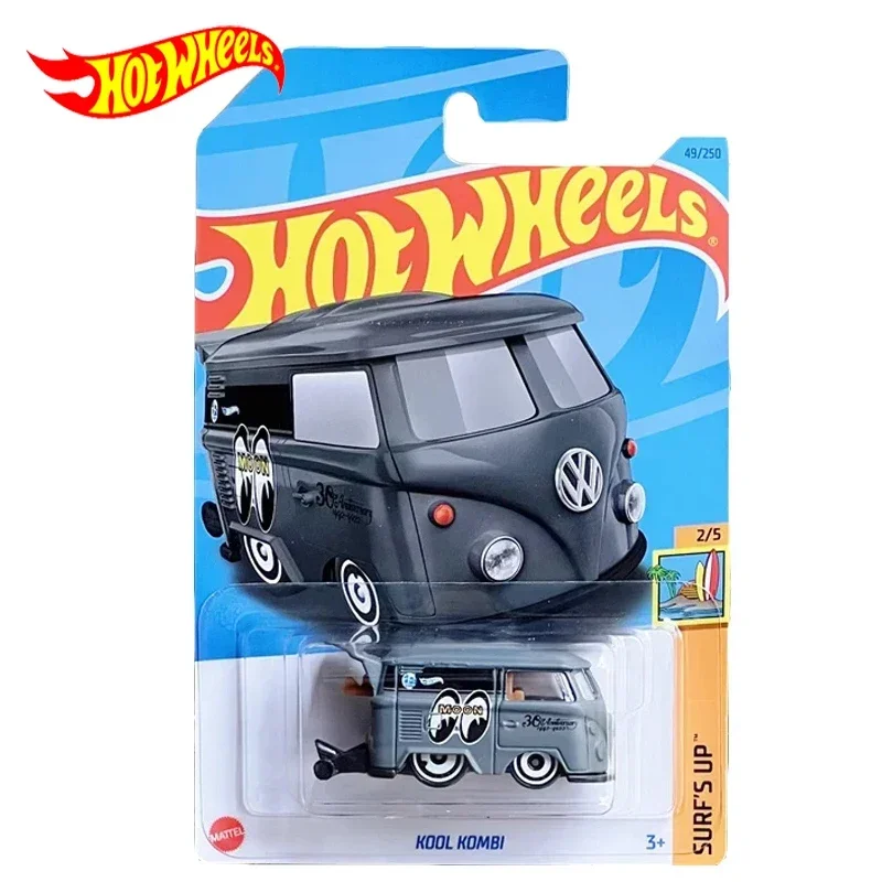 2023 Original Hotwheels Car Volkswagen Buzz 1/64 Diecast Voiture Model Bus HW Green Speed C4982-173/250 Birthday Toys for Boys