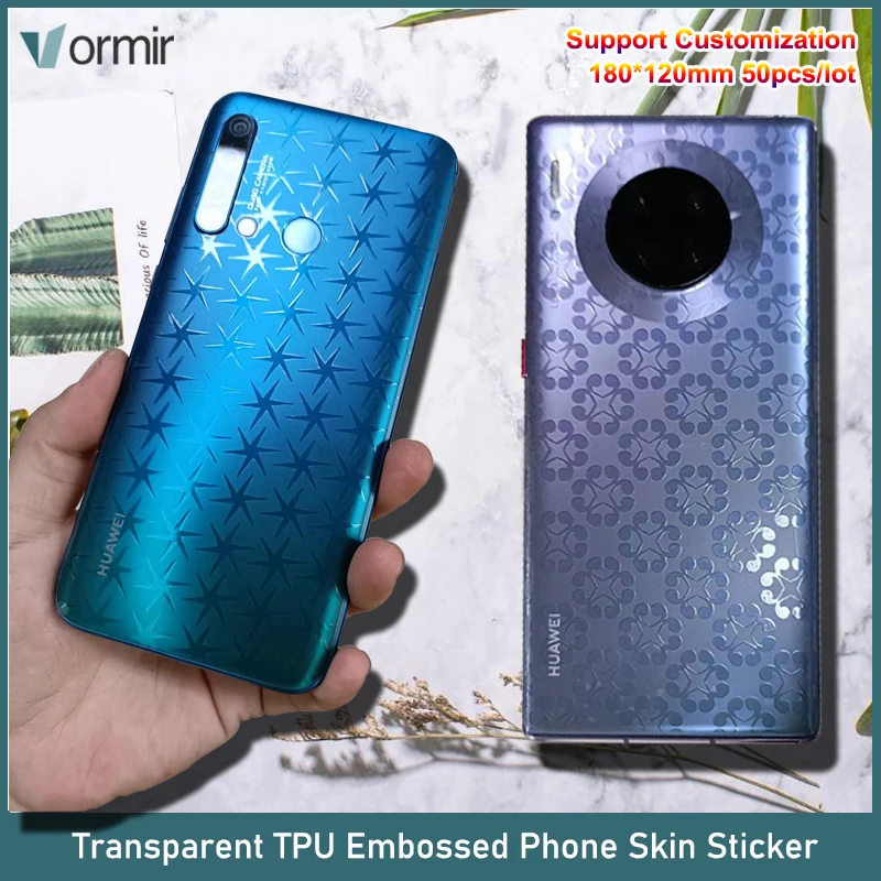 VORMIR Transparent Embossed Back Sticker for Cutting Hydrogel Screen Protector Machine Mobile Phone Back Glass Protective Films