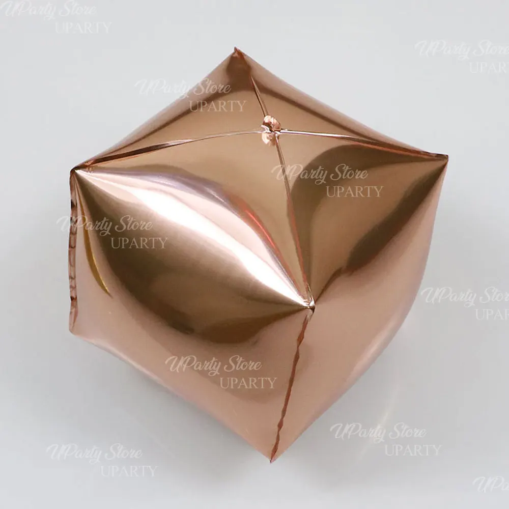 6/3/1pc Cube Foil Balloons 22Inch Helium Air 4D Square Balloons for Birthday Wedding Engagement  Anniversary Party Decor Favor