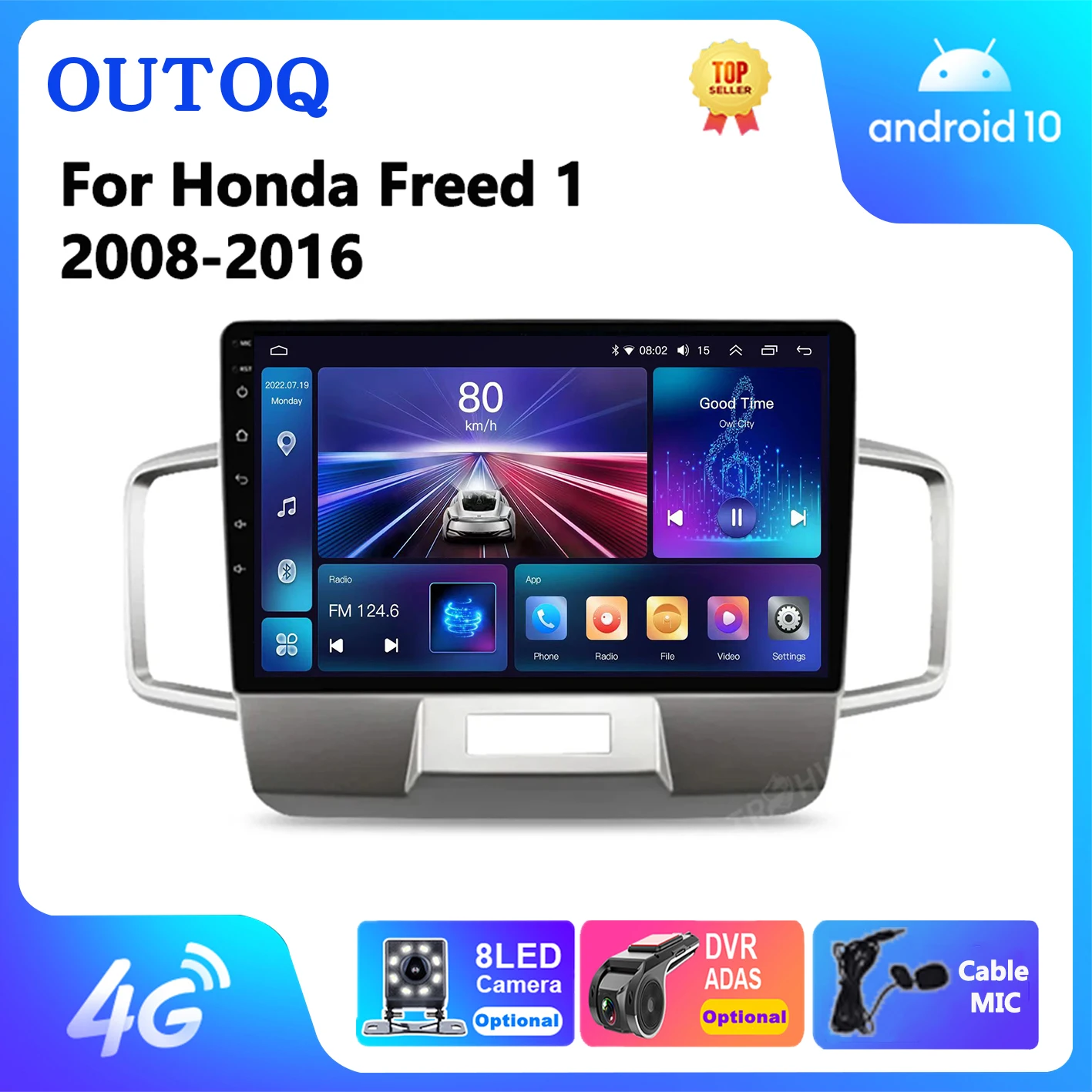 

Car Auto 2 Din For Honda Freed 1 Spike 2008 - 2016 Android 12 Car Radio Multimedia Video Player GPS 4G Carplay Stereo Head Unit