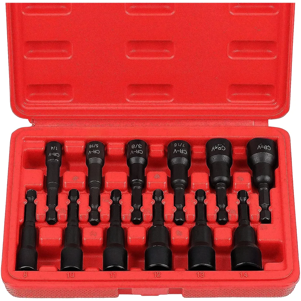 1/4 Inch Drive 12-Piece Socket Set Constructed from Chrome Vanadium Steel for Consistent Mechanical Performance