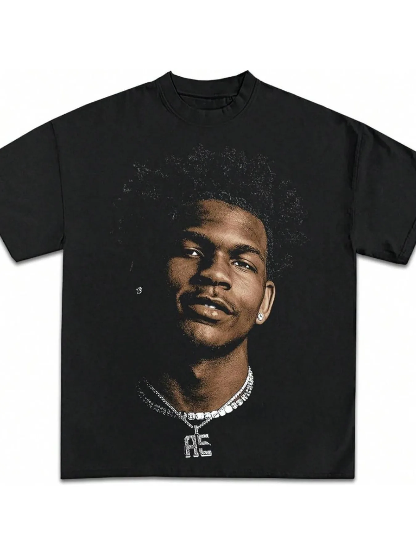 

Мужская и унисекс футболка из плотного хлопка — футболка с рисунком баскетбольной звезды нового поколения и большой головы с жирным цифровым принтом