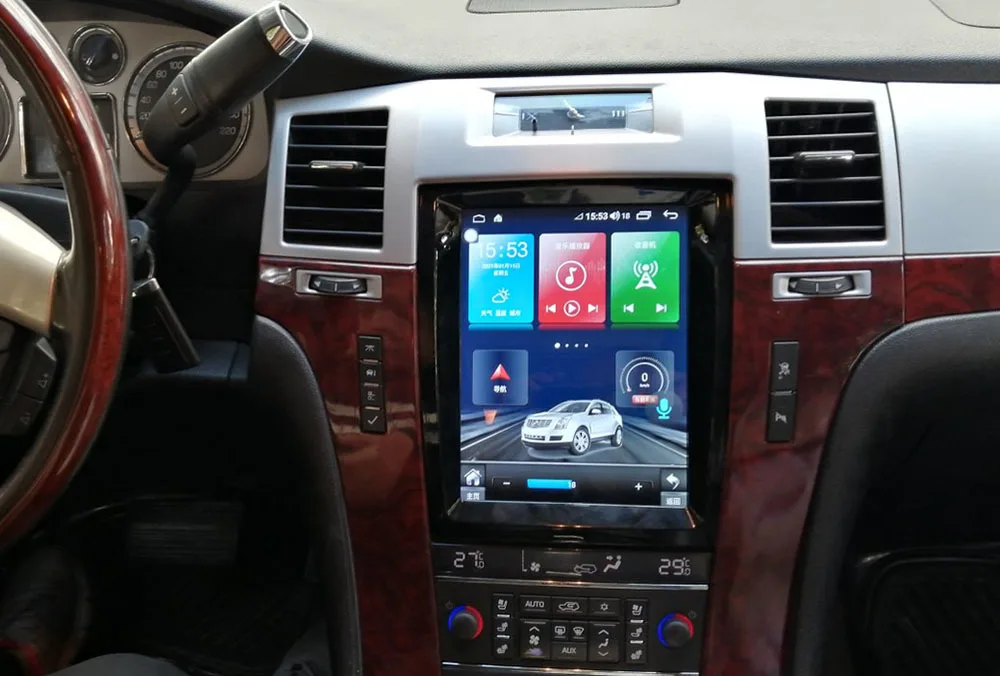 

For Cadillac Escalade 2007~2012 Vertical Car Multimedia Automotive Player Android Auto Carplay GPS Navigati Car Radio Head unit