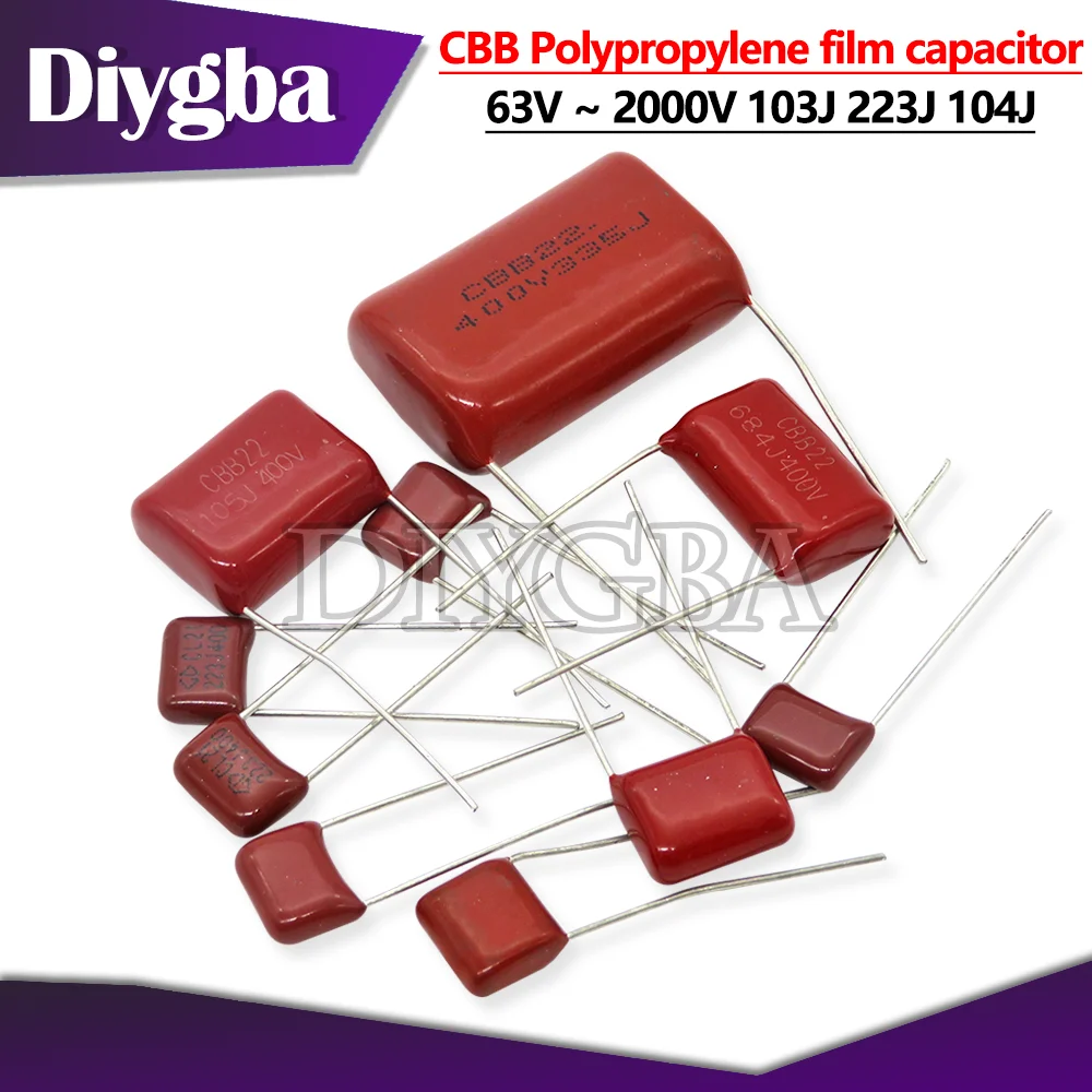 10PCS 100V 250V 400V 450V 630V 2KV 103J 223J 104J 224J 334J 473J 474J 105J 155J 225J 335J 475J CBB Polypropylene film capacitor