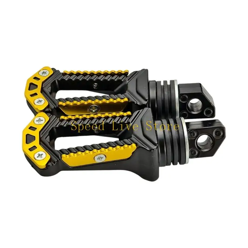 547C أوتاد القدم الخلفية للدراجة النارية مع نسيج غير قابل للانزلاق من الألومنيوم القوي ودليل التثبيت البسيط مساند القدم الخلفية