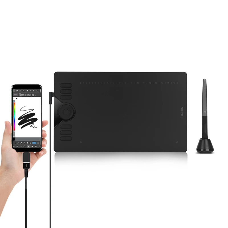 HS610 Phone Pc Support Digitizer EMR Electronic Writing Pad Interactive Digital Drawing Graphic Pen Tablet