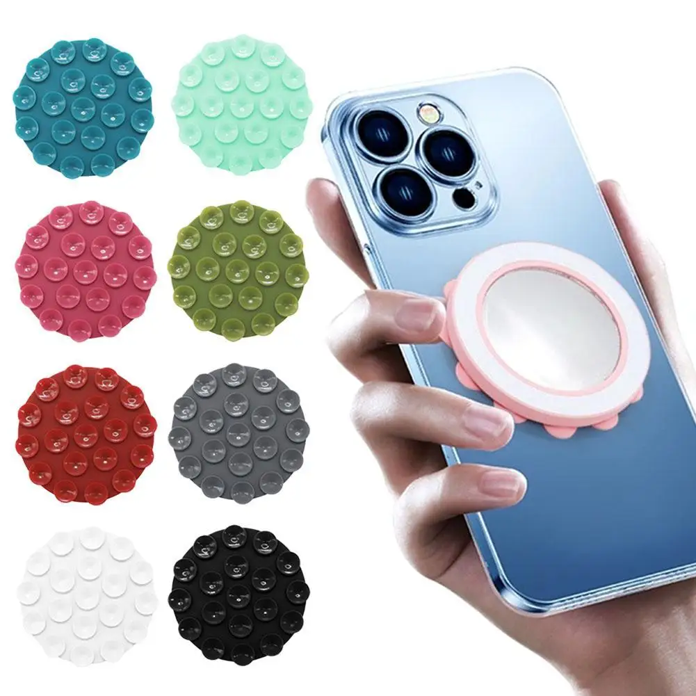 

Portable Silicone Suction Cup Back Adhesive Wireless Power Bank Car Anti Slip Universal Mobile Phone Double-sided Holder