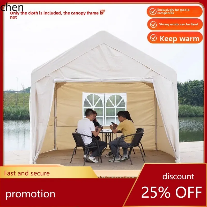 Ht Camping Internet Celebrity Market Stall Tent Cover Thickened Windproof Rainp…