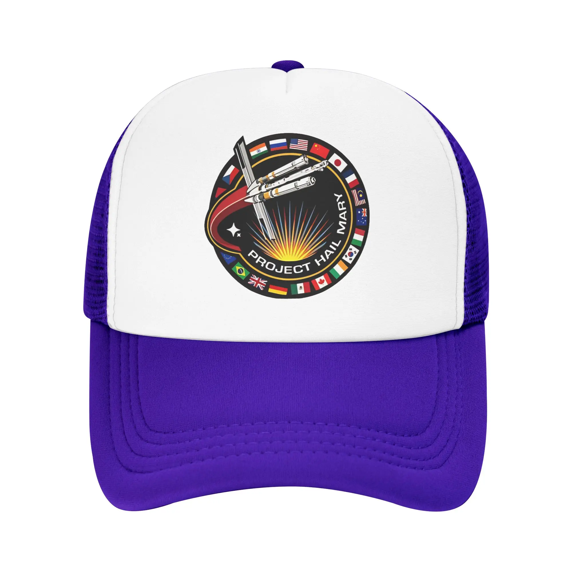 Adult Project Hail Mary Mission Patch With Countries  Trucker Cap Mesh Baseball Cap Hat Trucker Hat Adjustable Racing Cap Summer