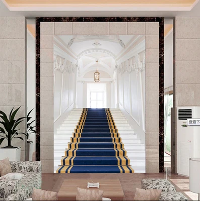 custom 3d wallpaper hallway vertical version background wall corridor extends European palace mural waterproof 8d self adhesive
