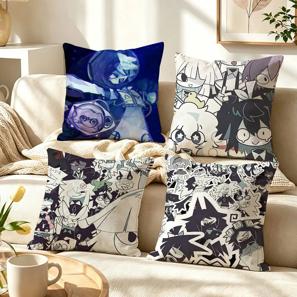 FPE Cartoon F-Fundamental Paper Education  Pillow Case Pattern Printed Pillowcase For Living Room Sofa Cushion Cover
