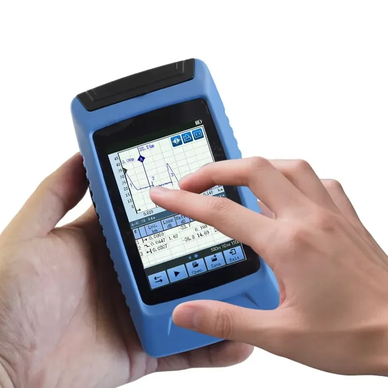 Mini Fiber OTDR Tester for 1550nm 20dB Optical Time Domain Reflectometer with Test Loss and Breakpoint Detection Touch
