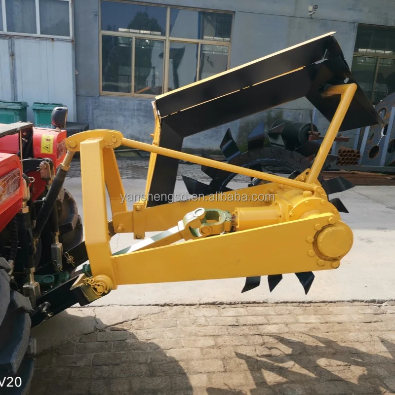 2026 New Tractor Trencher PTO Driven Chain Type Ditching Machine 3-Point Mounted Gear 500mm Depth 30-100HP Orchard Ditch Digger