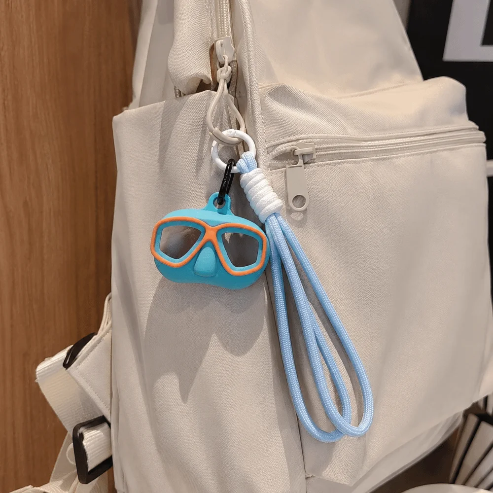 Gift Creative Diver Goggles Keychain Colorful Fashion Mini Braided Rope Keyring Unique Funny Bag Charm Couples