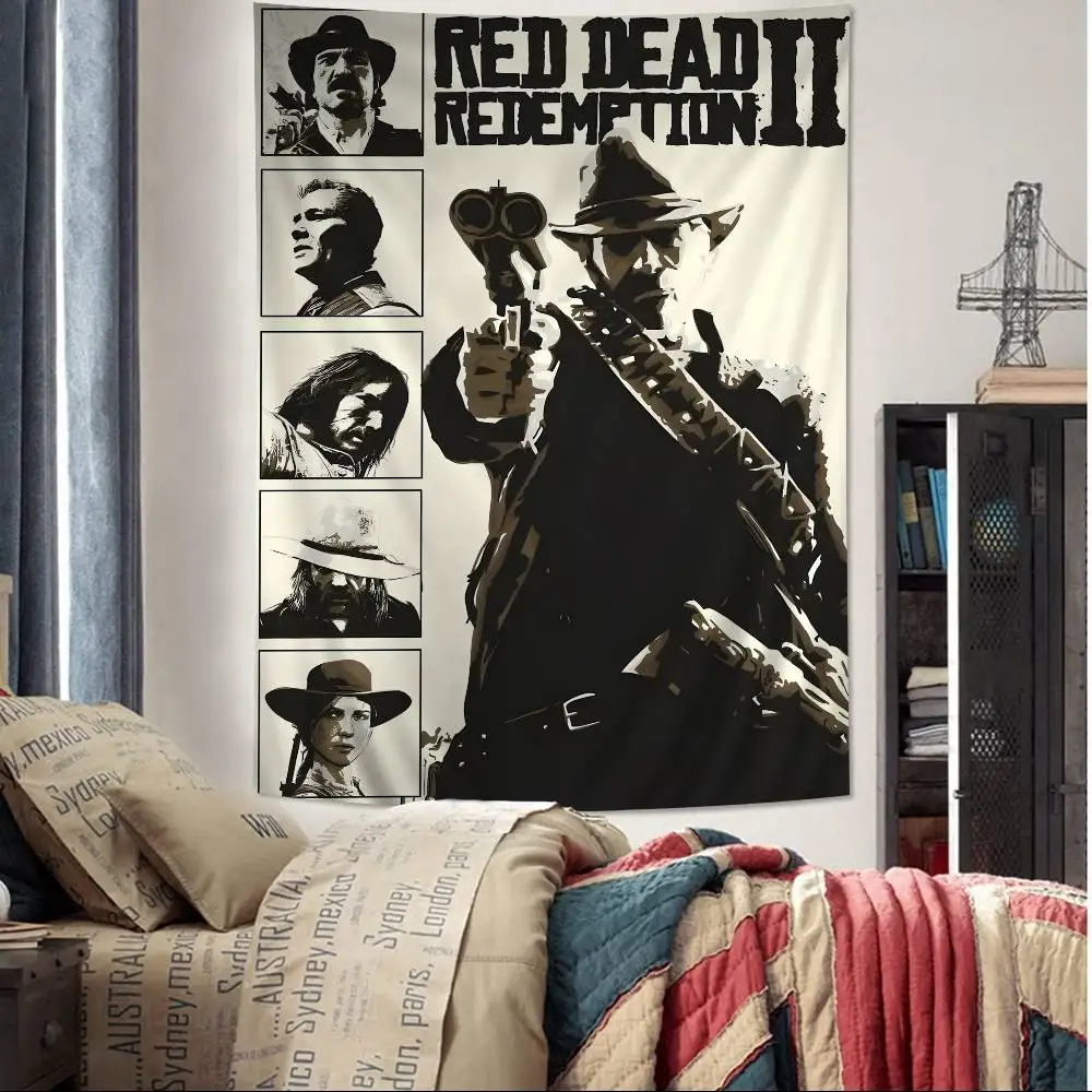 Tapisserie murale DIY Game R-Red D-Dead R-Redemption 2 pour salon, décoration de maison, dortoir, décoration murale artistique