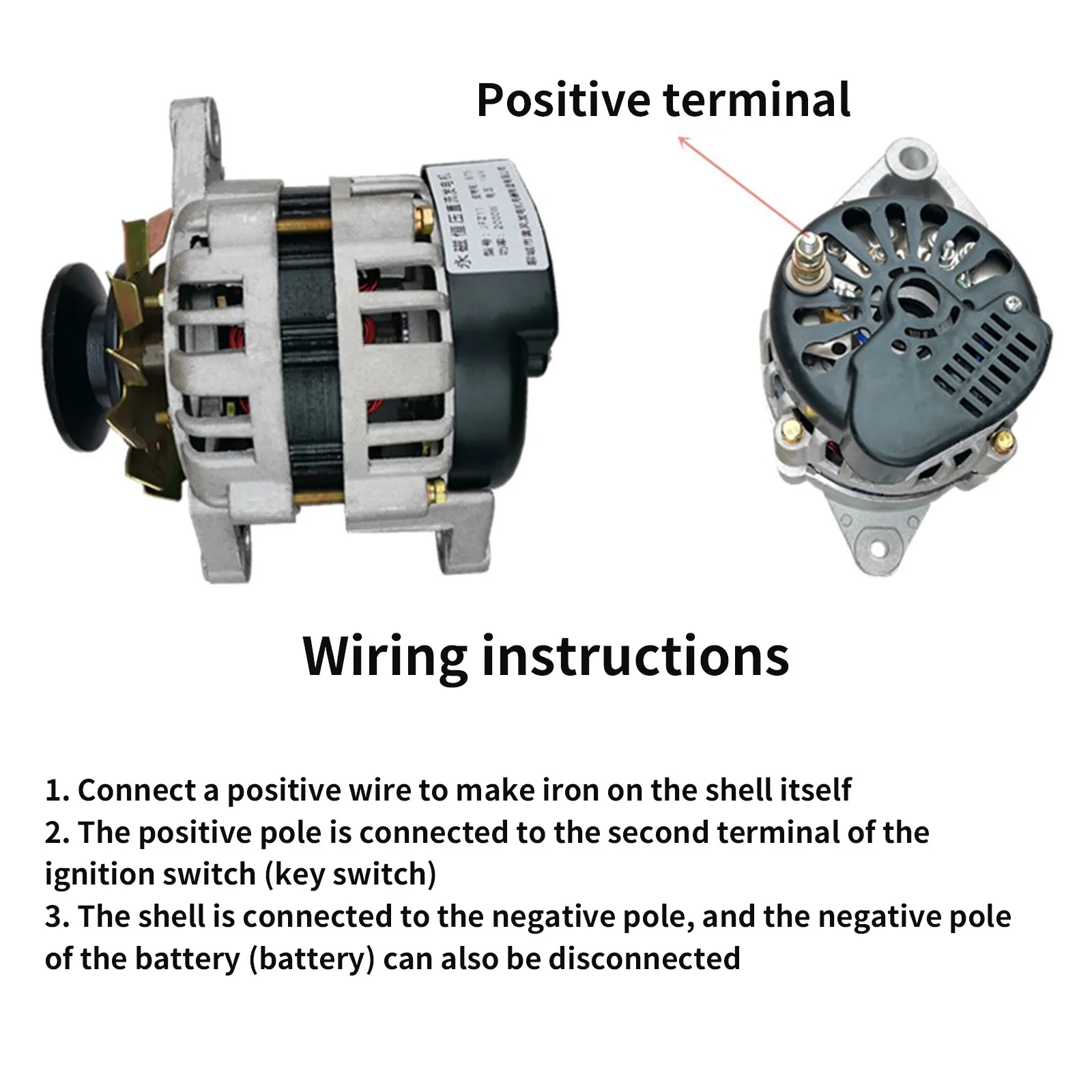 Imagem -05 - Gerador de Alta Potência sem Escova para Trator de Triciclo Pequeno Pacote de Fio de Cobre Ímã Permanente dc 12v 24v 2000w 14 v 28v