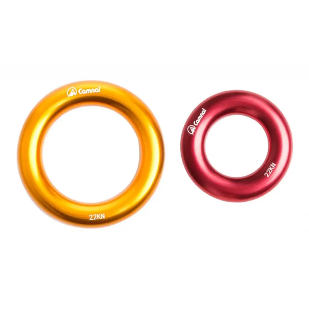 Durable Rappel O Ring Belay Connector Aluminum Climbing Ring for Rope Access Hammock and Rescue Use