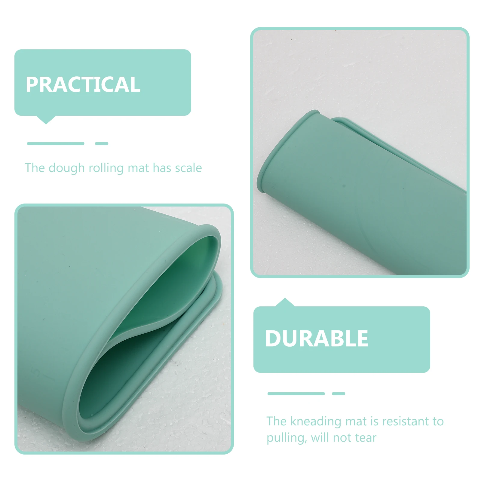 

Silicone Dough Rolling With Scale Non-Stick Anti-Slip Kneading Mat For Baking Pizza Pastry Reusable Large Household Kitchen Mat