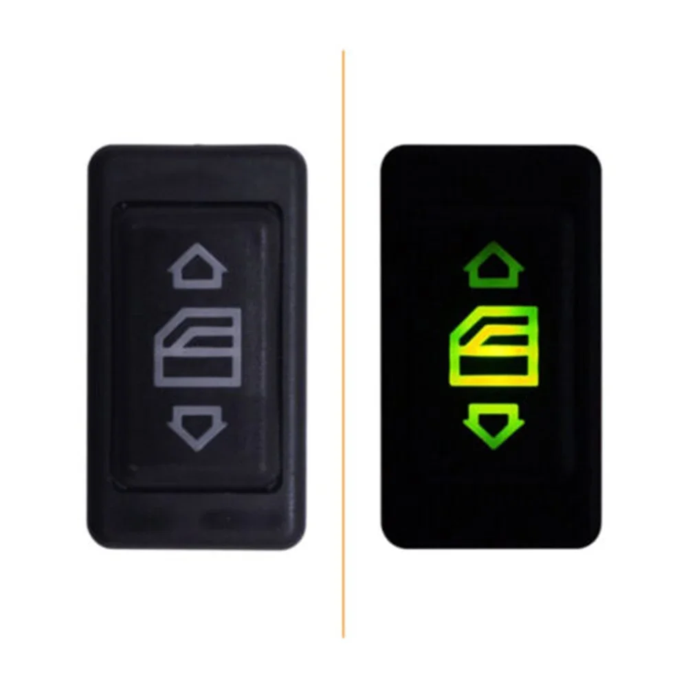 6 Pin Car Glass Lifter Switch Electric Power Switch Button With Green 12V 24V 10A Car Electric-Window Switch Accessories Parts