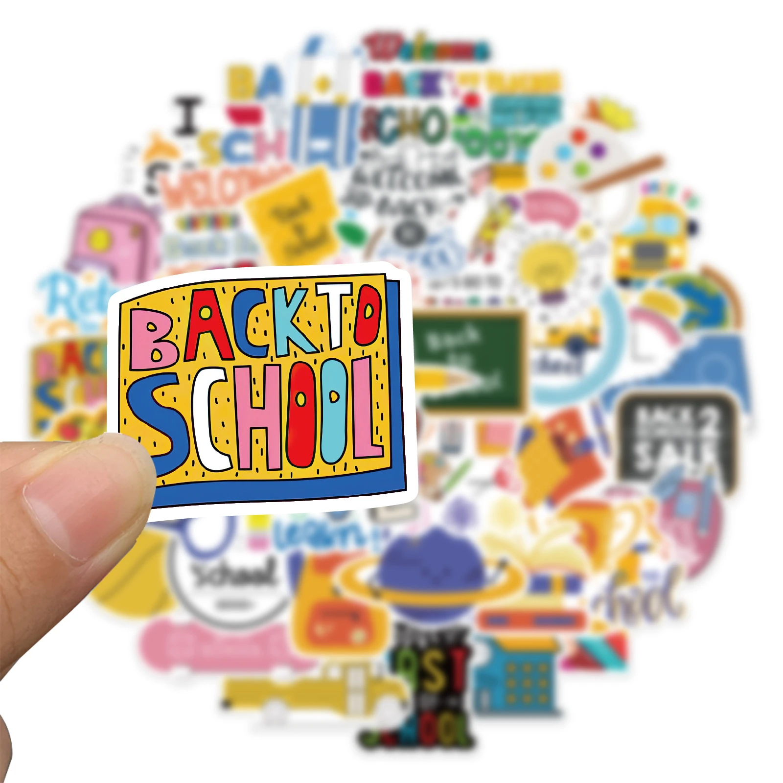 

10/50PCS School Supplies Graffiti Stickers The Start Of School Season DIY Toys for Bottle Scrapbook Travel Bag Aesthetic Decals