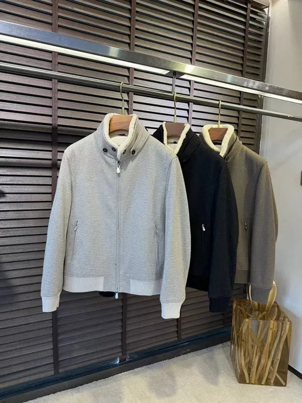 

BC Italian 25aw old money style wool blend stand-up collar casual jacket