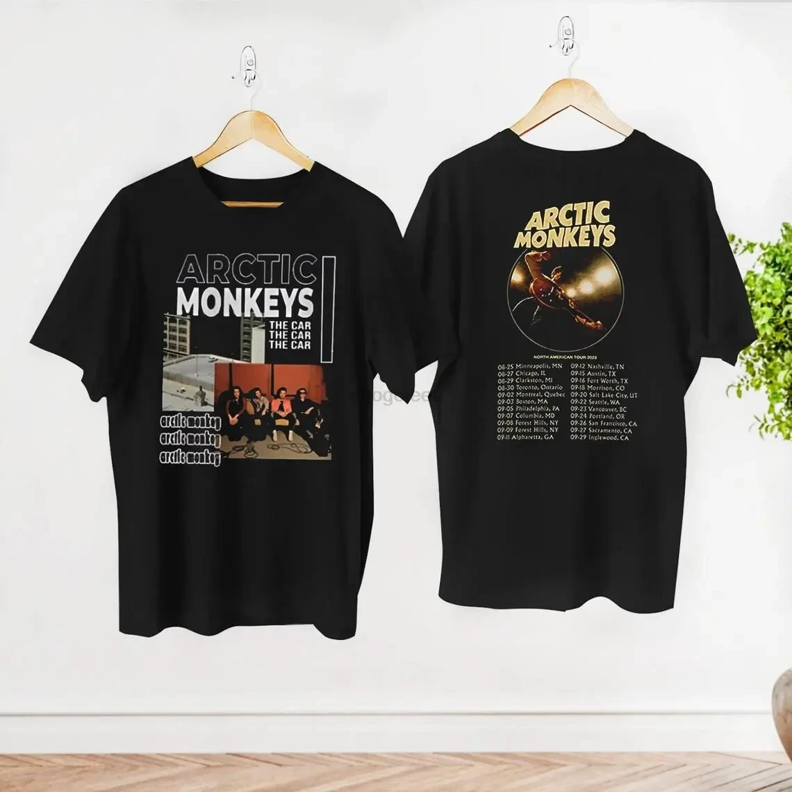 Camiseta con estampado de la gira mundial de monos Arctic para hombre, camisa con banda de Rock, Concierto de monos Arctic, 2023