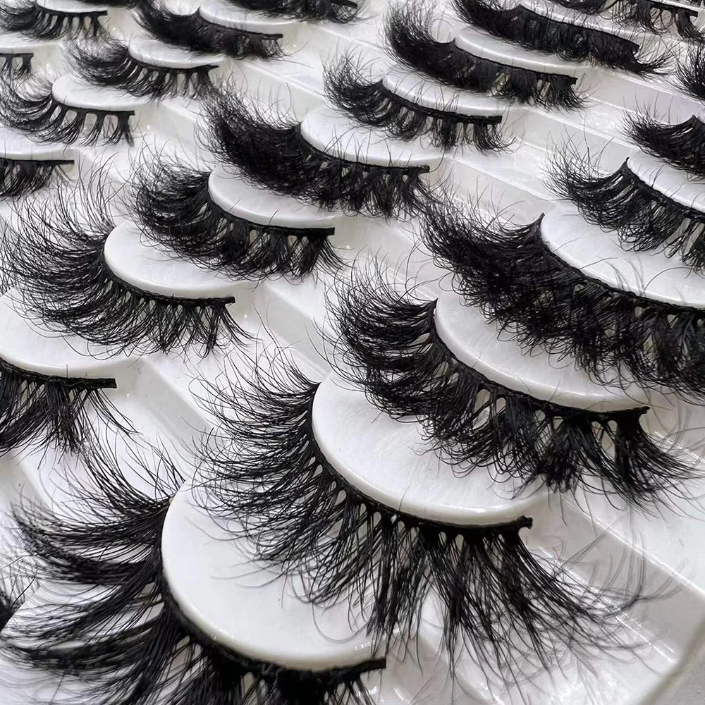 Mink False Eyelashes Fluffy Layered Wispy Mink Lashes Design Comfortable To Wear Natural Length Soft False Eyelashes Makeup Tool