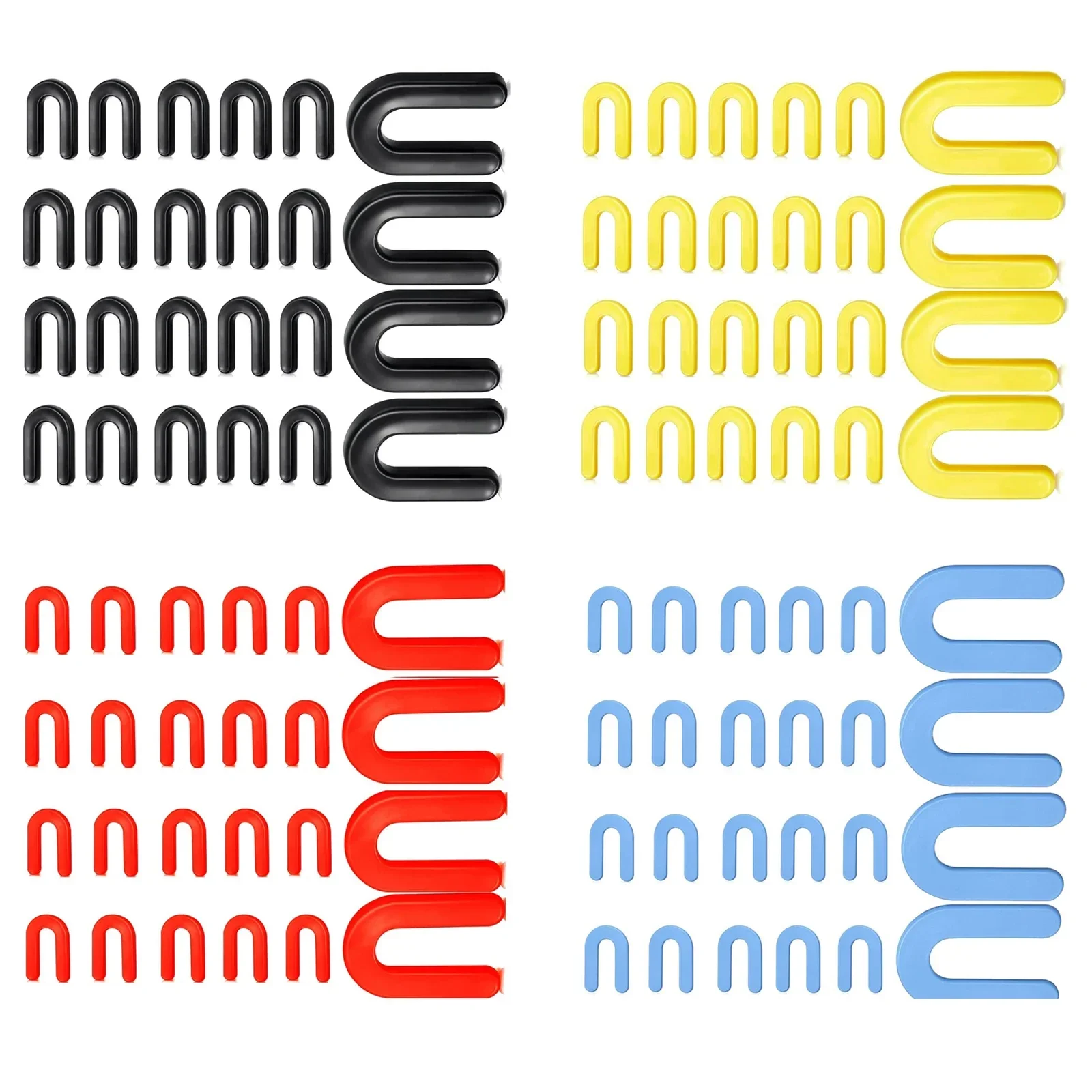 100Pcs U Shaped Tile Leveling Shims 1/8" Tile Spacers Level Wedges Positioning Clips For Aligning Marble Granite Porcelain Tile