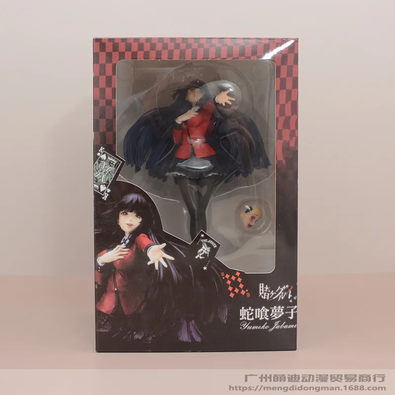 22 см аниме Kakegurui Jabami Yumeko, экшн-фигурка, модель из ПВХ, статуя, коллекция кукол, настольный орнамент, игрушка, подарки на день рождения для детей