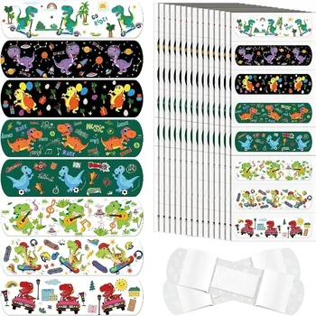 80 יח'\סט קריקטורה דינוזאור טביעות אצבע עזרה קוואיי עזרה ראשונה רצועות דבק פצע הלבשה פצע הלבשה